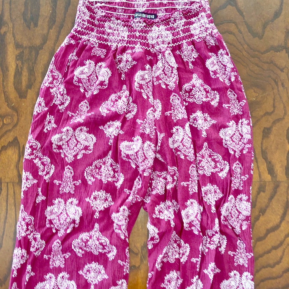 Print floral pants